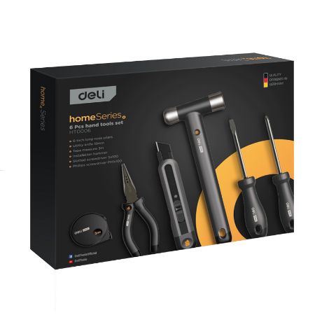 Poza cu TRUSA SCULE 6 PIESE DE BAZA NEGRU HOME SERIES DELI
