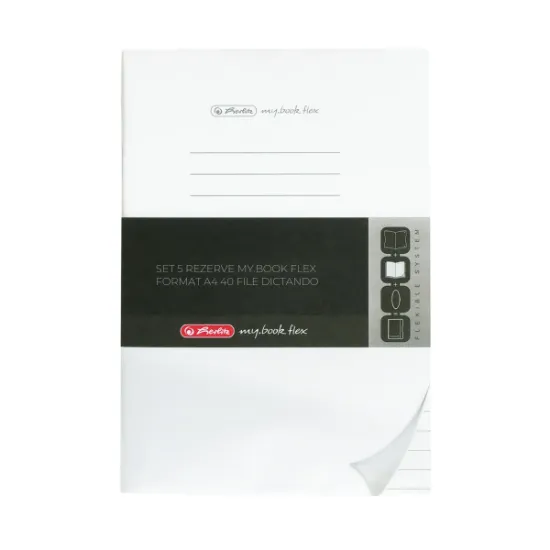 Poza cu REZERVA MY.BOOK FLEX A4 40F 80G/MP DICTANDO LINIAT PE AMBELE MARGINI