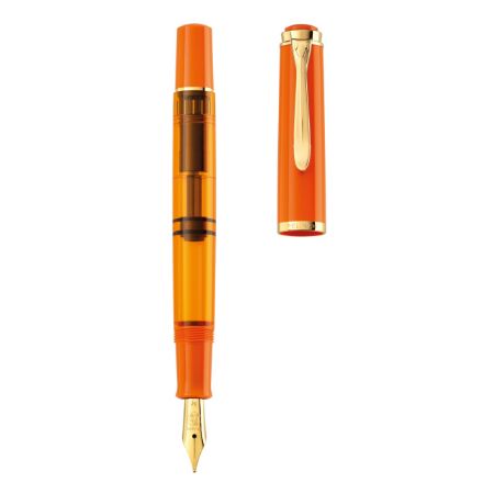 Poza cu STILOU CLASSIC M200 EDITIE SPECIALA ORANGE DELIGHT, PENITA F DIN OTEL INOXIDABIL PLACATA CU AUR, ACCESORII PLACATE CU AUR, IN CUTIE CADOU