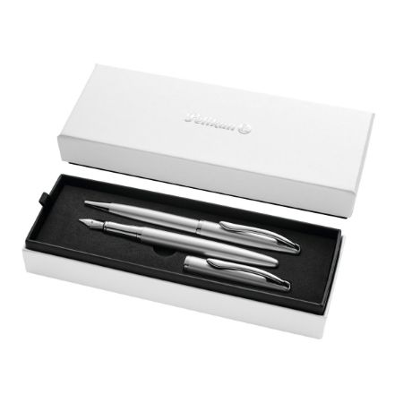 Poza cu SET JAZZ NOBLE ELEGANCE PIX+STILOU SILVER CUTIE CADOU