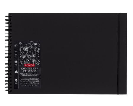 Poza cu CAIET SPIRA PENTRU SCHITE SI DESEN A3 40 FILE 200G HARTIE NEAGRA PROFESSIONAL DERWENT