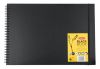 Poza cu CAIET SPIRA PENTRU SCHITE SI DESEN A3 40 FILE 200G HARTIE NEAGRA PROFESSIONAL DERWENT