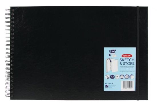 Poza cu CAIET SPIRA PENTRU SCHITE SI DESEN A3 56 FILE 165G CU MAPA PROFESSIONAL DERWENT