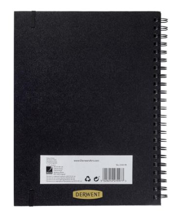 Poza cu CAIET SPIRA PENTRU SCHITE SI DESEN A4 56 FILE 165G CU MAPA PROFESSIONAL DERWENT