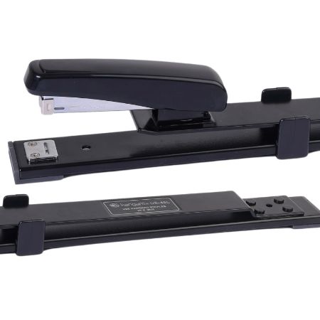 Poza cu Capsator Kangaro DS-45L, 24/6 - 26/6, 30 coli, 320mm, brat lung, plastic, negru