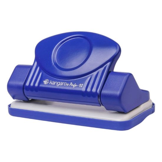Poza cu Perforator Kangaro Perfo-10, 10 coli, metalic, albastru