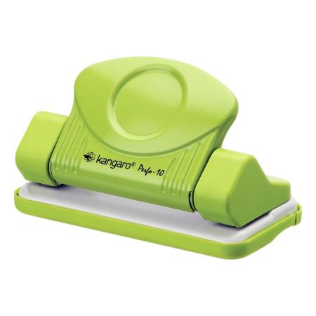 Poza cu Perforator Kangaro Perfo-10, 10 coli, metalic, verde