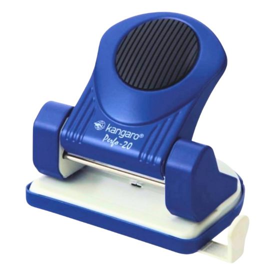 Poza cu Perforator Kangaro Perfo-20, 20 coli, metalic, albastru