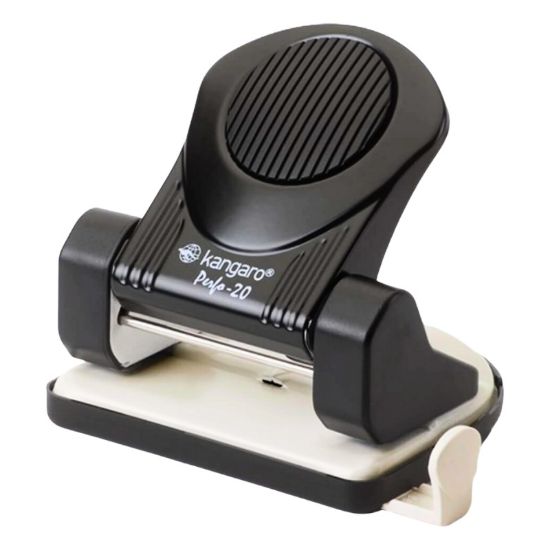 Poza cu Perforator Kangaro Perfo-20, 20 coli, metalic, negru