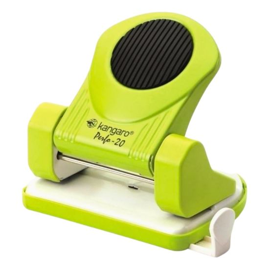 Poza cu Perforator Kangaro Perfo-20, 20 coli, metalic, verde