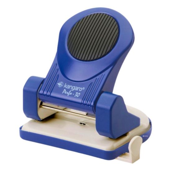 Poza cu Perforator Kangaro Perfo-30, 30 coli, metalic, albastru