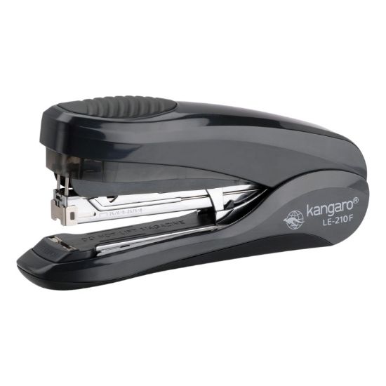 Poza cu Capsator Kangaro Less Effort LE-210F/210FS, 24/6 - 26/8, 30 coli, 84mm, capsare usoara plata, negru