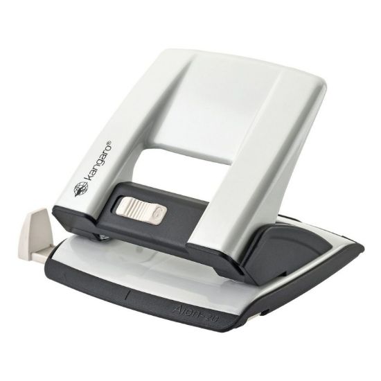 Poza cu Perforator Kangaro AION-20, 20 coli, metalic, alb
