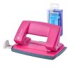Poza cu Perforator Kangaro AION-10G/S, 10 coli, metalic, roz fucsia, blister