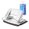 Poza cu Perforator Kangaro AION-10G/S, 10 coli, metalic, alb metalizat, blister