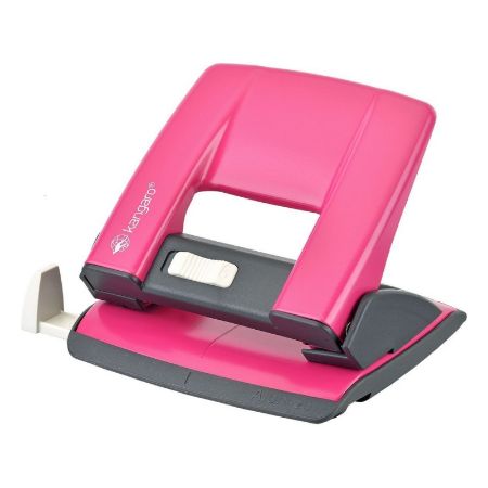 Poza cu Perforator Kangaro AION-20/S, 20 coli, metalic, roz fucsia, blister