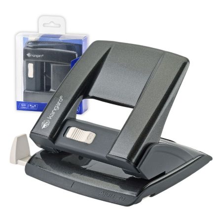Poza cu Perforator Kangaro AION-20/S, 20 coli, metalic, gri metalizat, blister