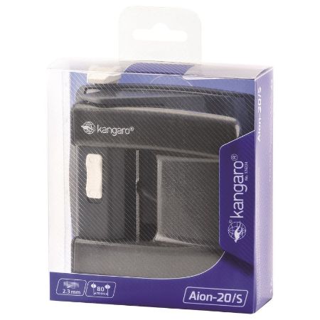 Poza cu Perforator Kangaro AION-20/S, 20 coli, metalic, gri metalizat, blister