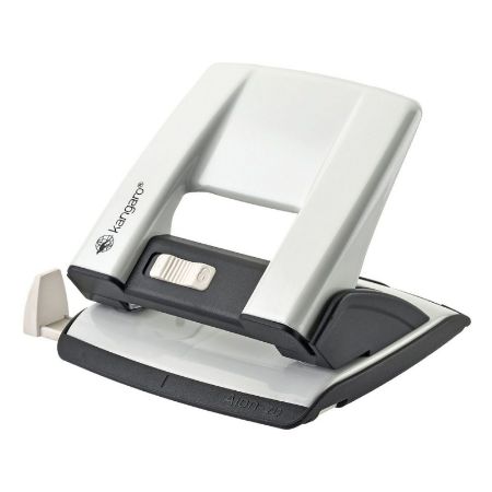 Poza cu Perforator Kangaro AION-20/S, 20 coli, metalic, alb metalizat, blister