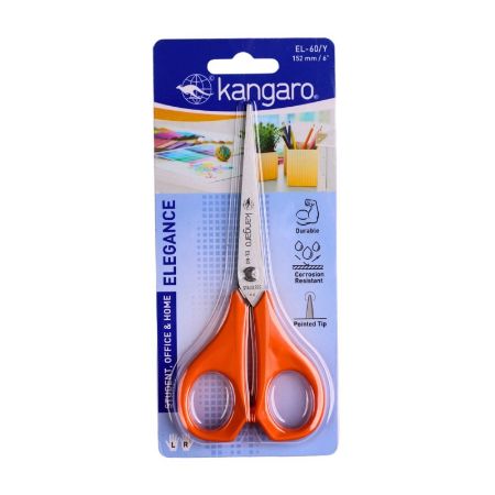 Poza cu Foarfeca Kangaro Elegance EL-60/Y, 15.2cm, lama inox, blister