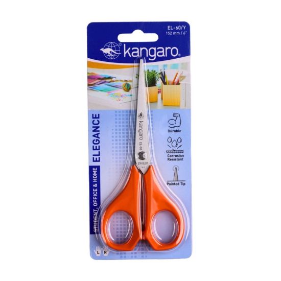 Poza cu Foarfeca Kangaro Elegance EL-60/Y, 15.2cm, lama inox, blister