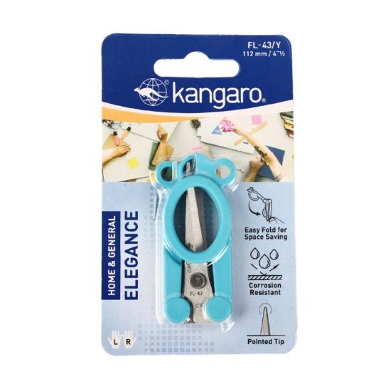 Poza cu Foarfeca Kangaro Elegance FL-43/Y, 11.2cm, lama inox, blister