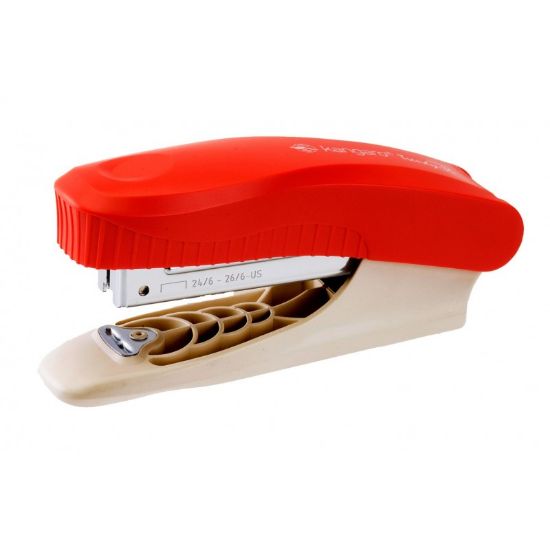 Poza cu Capsator Kangaro Trendy35, 24/6, 25 coli, 45mm, plastic, rosu