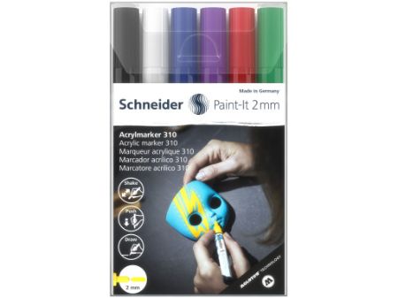 Poza cu Marker cu vopsea acrilică Paint-It 310 2 mm Schneider 6 buc/set1