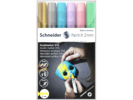 Poza cu Marker cu vopsea acrilică Paint-It 310 2 mm Schneider 6 buc/set2