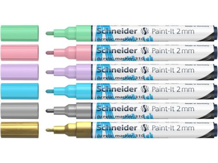 Poza cu Marker cu vopsea acrilică Paint-It 310 2 mm Schneider 6 buc/set2
