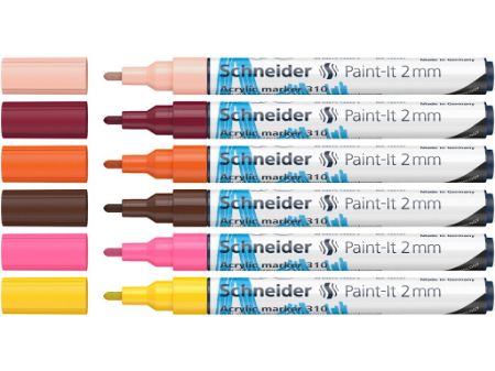 Poza cu Marker cu vopsea acrilică Paint-It 310 2 mm Schneider 6 buc/set3