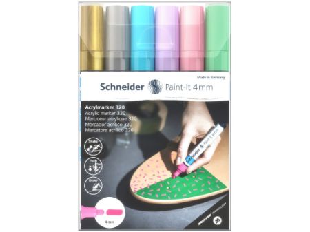 Poza cu Marker cu vopsea acrilică Paint-It 320 4 mm Schneider 6 buc/set2