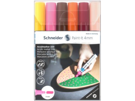 Poza cu Marker cu vopsea acrilică Paint-It 320 4 mm Schneider 6 buc/set3