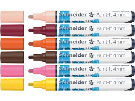 Poza cu Marker cu vopsea acrilică Paint-It 320 4 mm Schneider 6 buc/set3