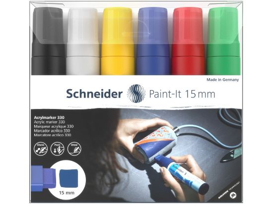 Poza cu Marker cu vopsea acrilică Paint-It 330 15 mm Schneider 6 buc/Set1
