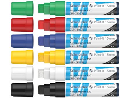 Poza cu Marker cu vopsea acrilică Paint-It 330 15 mm Schneider 6 buc/Set1